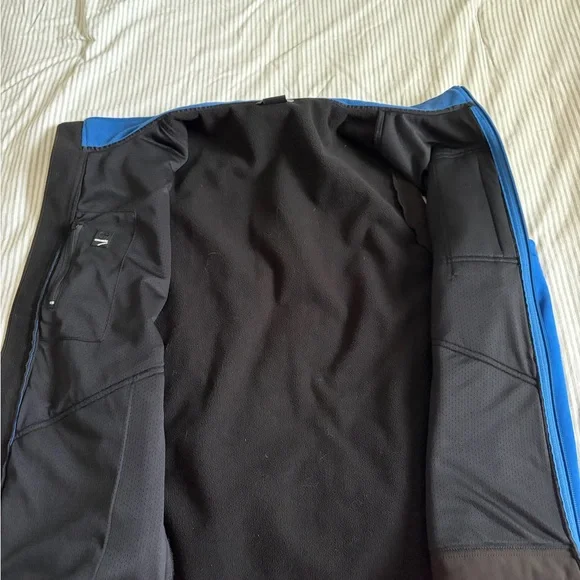 Wrangler Water Repellent Trail Vest Mens Size Large Blue/Black Full Zip MJK018X - Picture 5 of 8